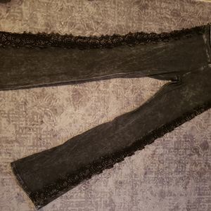 T party adorable gray wash yoga gym pants LG